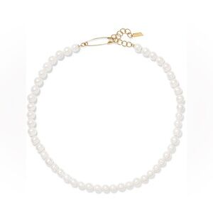 Loren Stewart-  14K Gold + White Freshwater Pearl Necklace